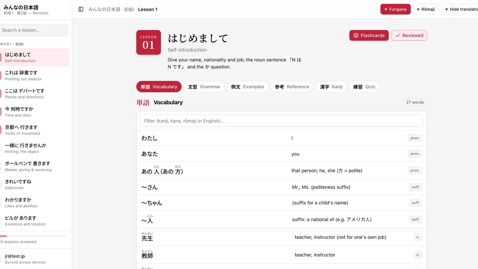Minna no Nihongo Revision